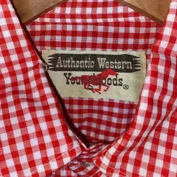 Youngbloods Authentic Western gingham pearl snap shirt - Picture 2 of 8